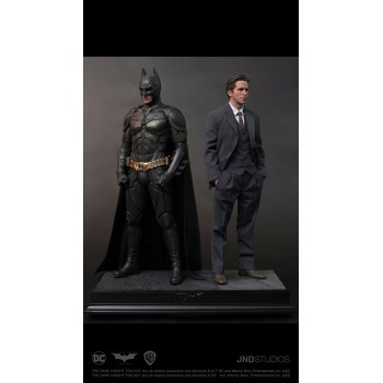 DC Comics Batman The Dark Knight Original 1/3 Scale Hyperreal Movie Statue The Batman and Bruce Wayne Duo Version